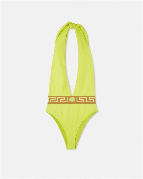 versace beachwear t shirt|Versace greca One Piece swimsuit.